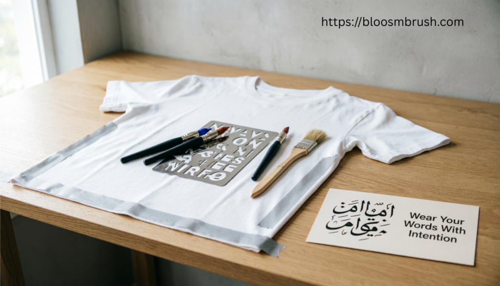 Stencil Lettering on Clothes