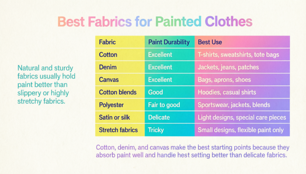 Best Fabrics for Painted Clothes